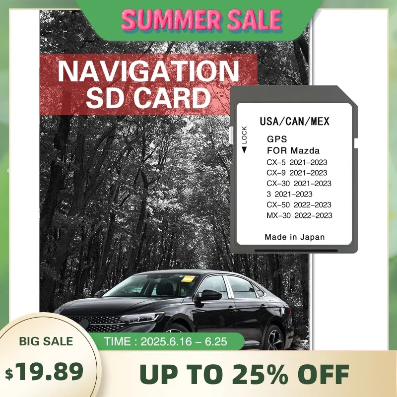 2023 for Mazda 3 CX-5 CX-9 CX-30 MX-30 CX-50 GPS Update Maps Version Navigation System SD Card USA/CAN/MEX Sat Navi
2023 for Mazda 3 CX-5 CX-9 CX-30 MX-30 CX-50 GPS Update Maps Version Navigation System SD Card USA/CAN/MEX Sat Navi