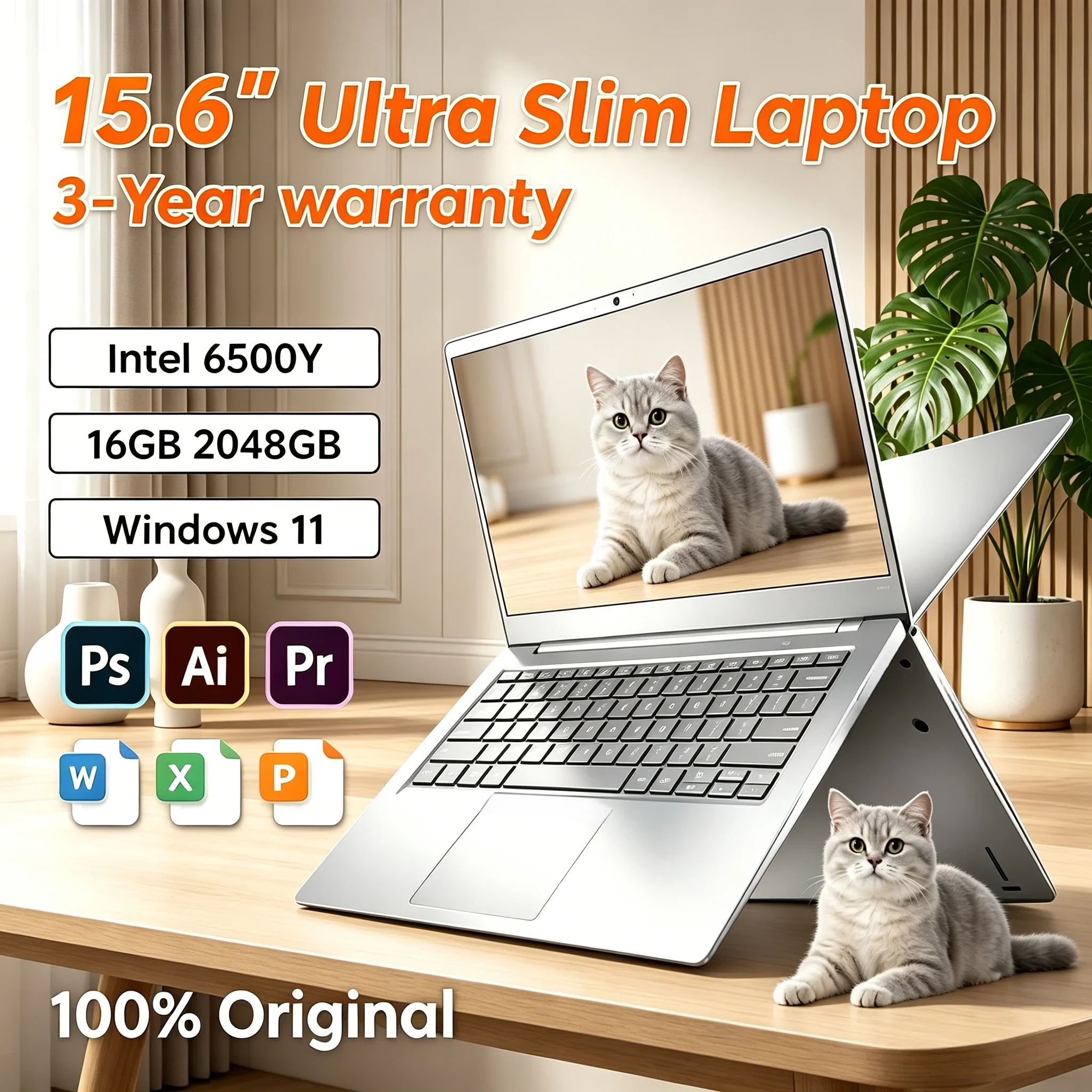 Lightweight 15.6 Laptop Intel 6500Y 32GB RAM 2TB SSD 5000mAh Windows 11 Backlit Keyboard Fingerprint for Business & Gaming
Lightweight 15.6 Laptop Intel 6500Y 32GB RAM 2TB SSD 5000mAh Windows 11 Backlit Keyboard Fingerprint for Business & Gaming