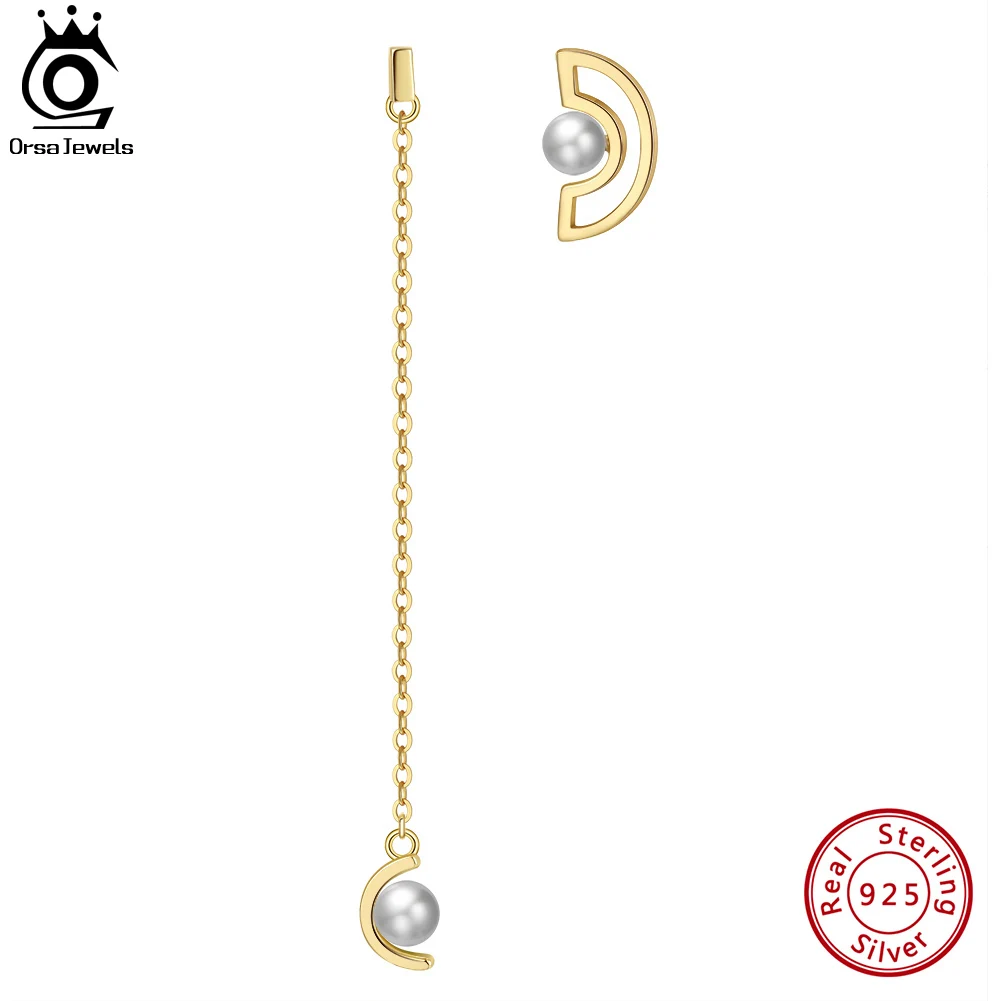 ORSA JEWELS Handmade 925 Sterling Silver Dangle Moon Earrings with Irregular Natural Baroque Pearls for Women Jewelry GPE37
ORSA JEWELS Handmade 925 Sterling Silver Dangle Moon Earrings with Irregular Natural Baroque Pearls for Women Jewelry GPE37