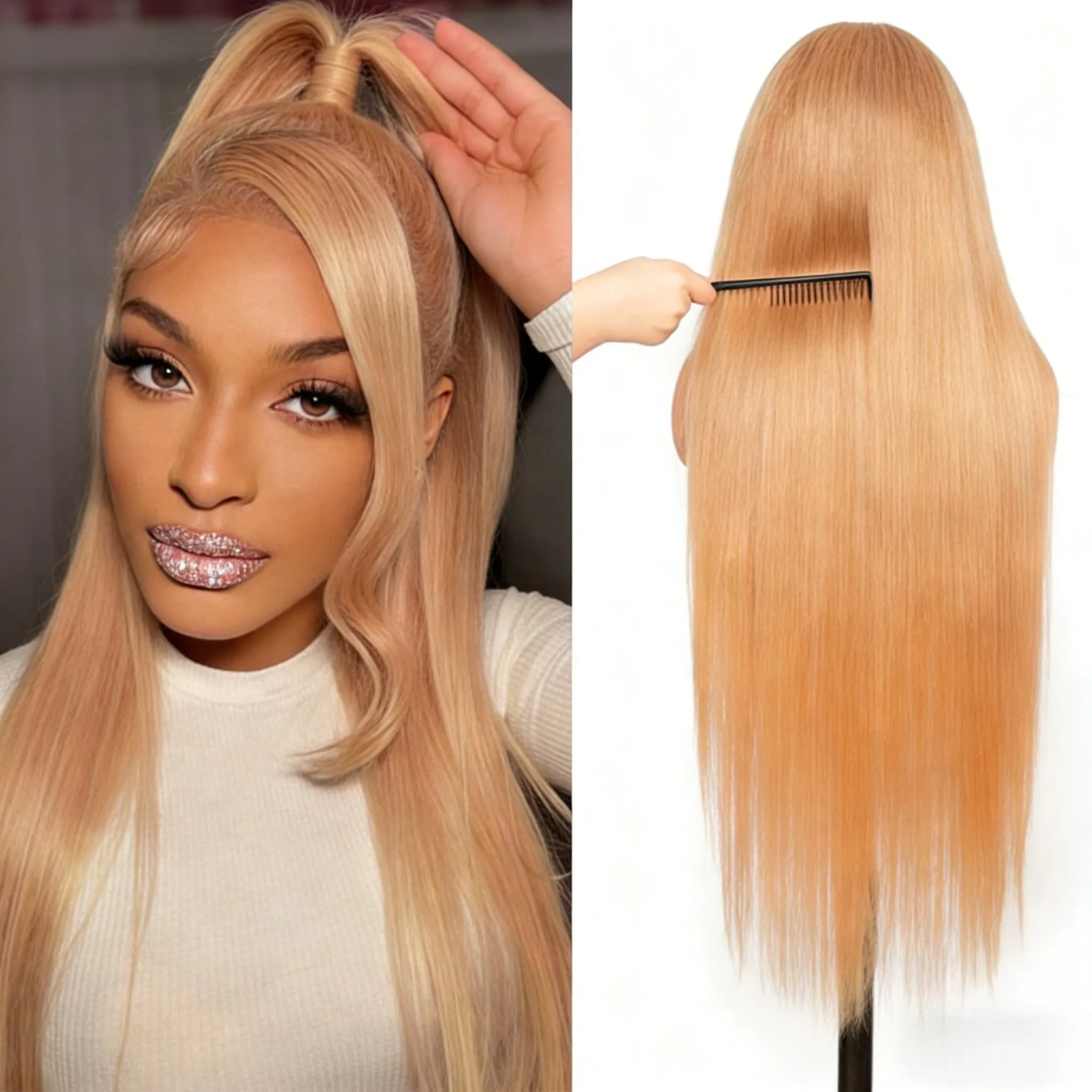 27 # Прямые парики из натуральных волос Honey Blond с фронтальной шнуровкой 13x4, бразильские прямые парики HD Lace Front 13x4 для женщин, плотность 200%
27 # Прямые парики из натуральных волос Honey Blond с фронтальной шнуровкой 13x4, бразильские прямые парики HD Lace Front 13x4 для женщин, плотность 200%