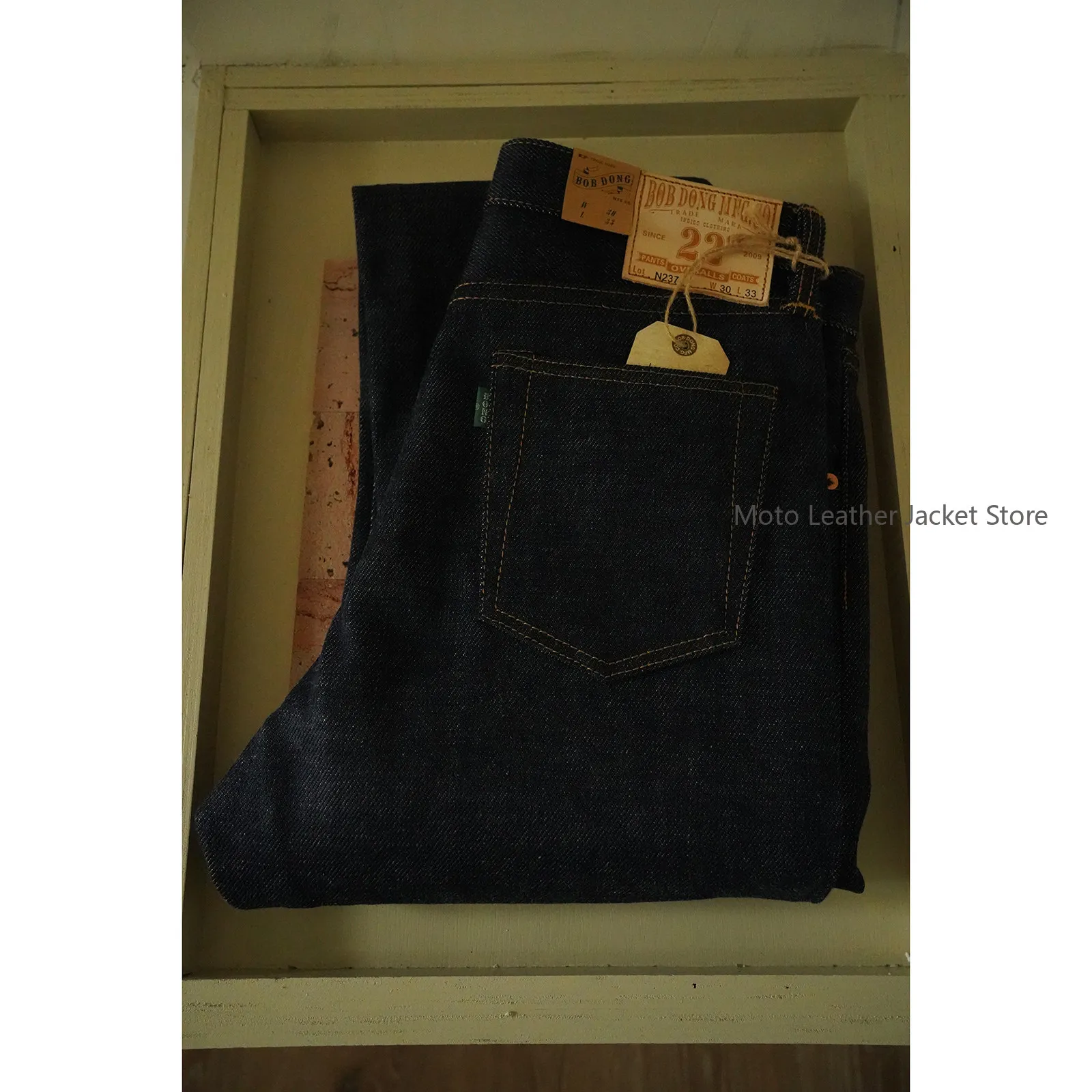 BOB DONG N237 Slim Straight Raw Denim Jeans 22oz Heavyweight Selvedge Denim Trousers
BOB DONG N237 Slim Straight Raw Denim Jeans 22oz Heavyweight Selvedge Denim Trousers