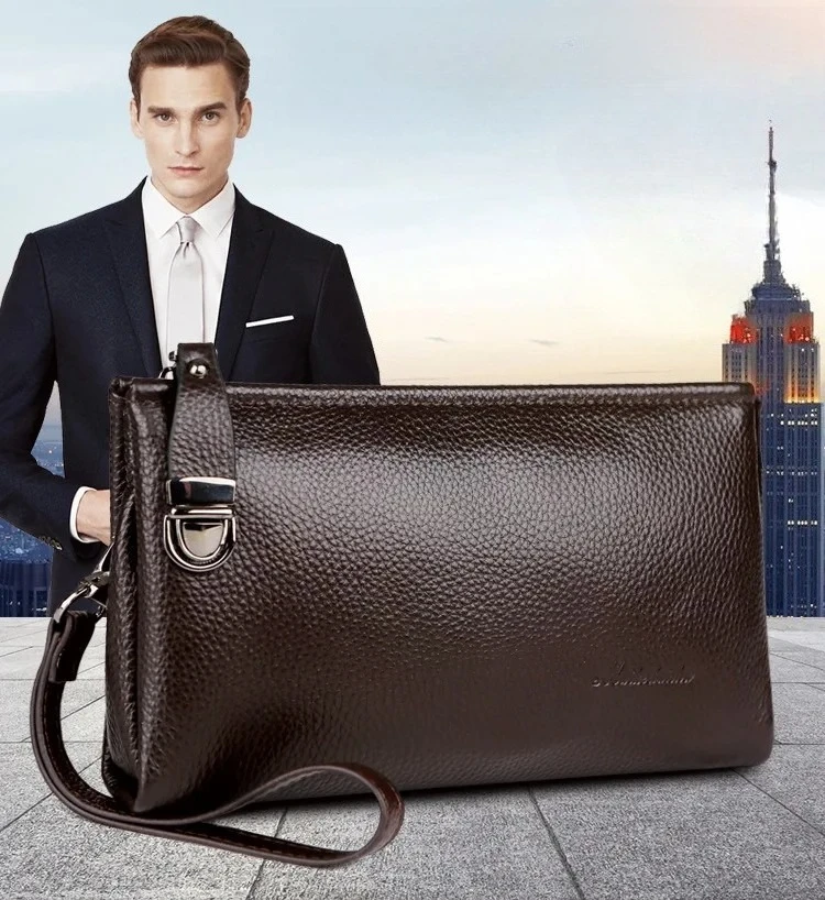 Men's Genuine Cowhide Clutch Bag with Lock, Luxury Pouch Wallet for Men
Men's Genuine Cowhide Clutch Bag with Lock, Luxury Pouch Wallet for Men