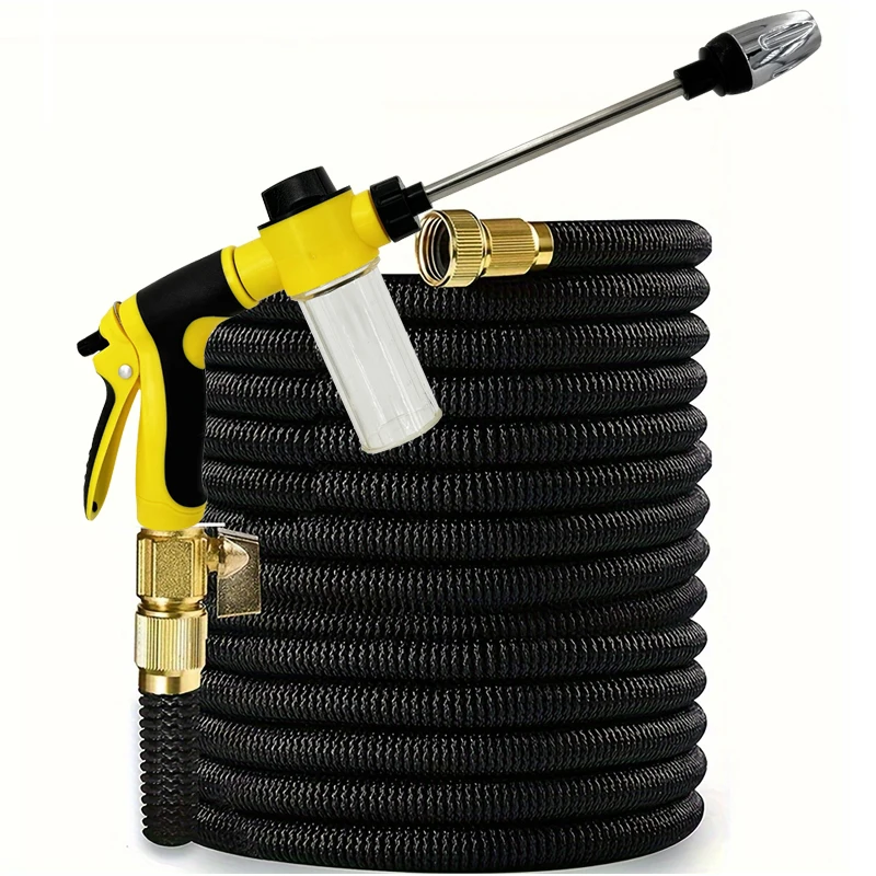 Выдвижной волшебный садовый шланг, водяной пистолет для чистки автомобиля высокого давления с металлическим разъемом для орошения фермы
Выдвижной волшебный садовый шланг, водяной пистолет для чистки автомобиля высокого давления с металлическим разъемом для орошения фермы