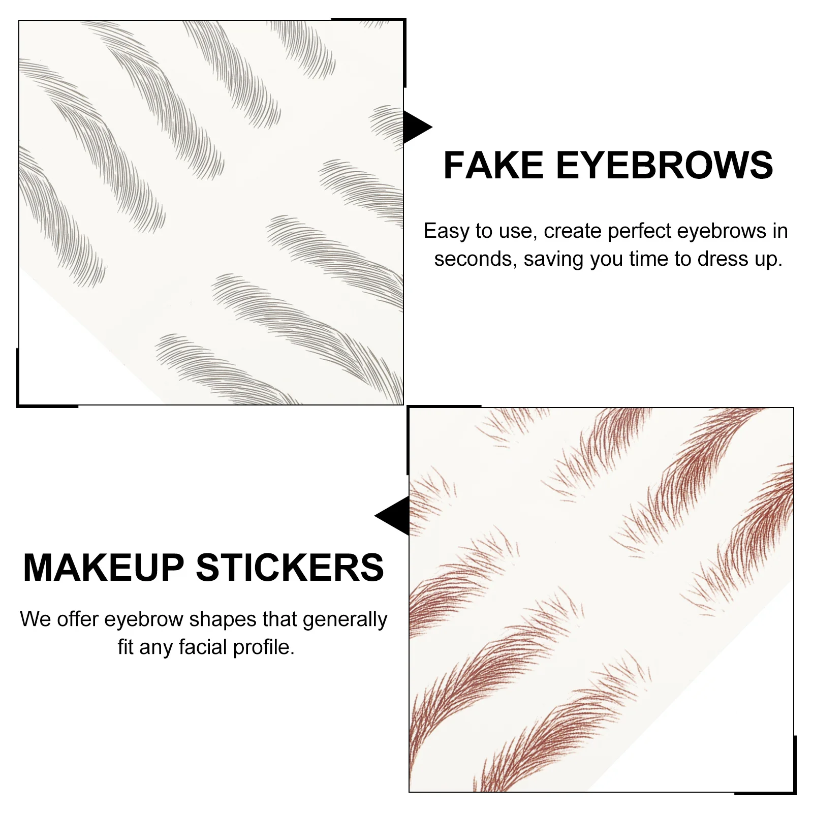 8 Sheets Eyebrow Stickers Waterproof Makeup Eyebrow Sticker Easy Use Natural Look Beauty Eyebrows Stickers Realistic Decals
8 Sheets Eyebrow Stickers Waterproof Makeup Eyebrow Sticker Easy Use Natural Look Beauty Eyebrows Stickers Realistic Decals