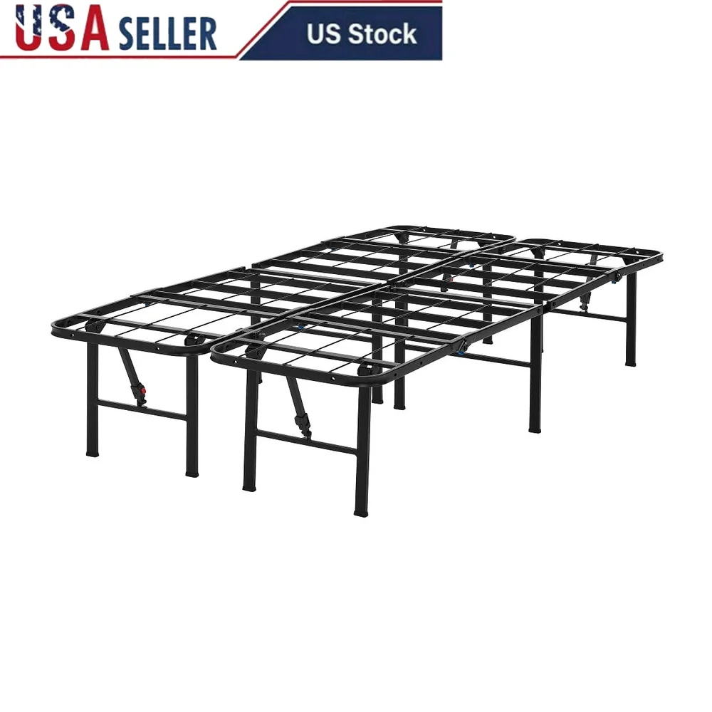 14 Inch High Quad Fold Steel Bed Frame Twin XL Easy Assembly Tool-Free Storage Heavy Duty Platform Bed Guest Bedroom
14 Inch High Quad Fold Steel Bed Frame Twin XL Easy Assembly Tool-Free Storage Heavy Duty Platform Bed Guest Bedroom