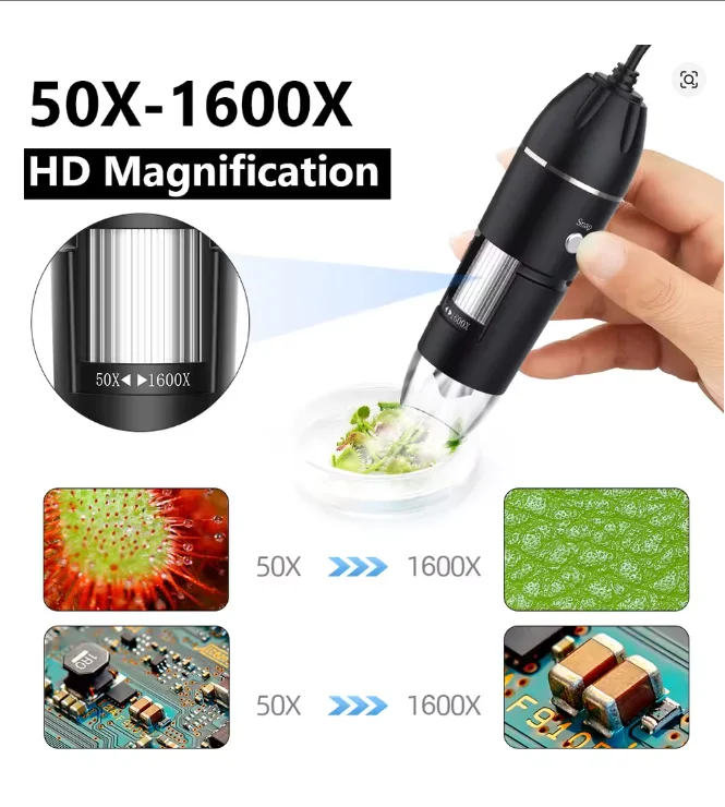 Новинка 2023 года, KRC 321 портативный 1600x USB HD электронный микроскоп, карманный видеомикроскоп типа C, цифровые микроскопы 
Новинка 2023 года, KRC 321 портативный 1600x USB HD электронный микроскоп, карманный видеомикроскоп типа C, цифровые микроскопы
