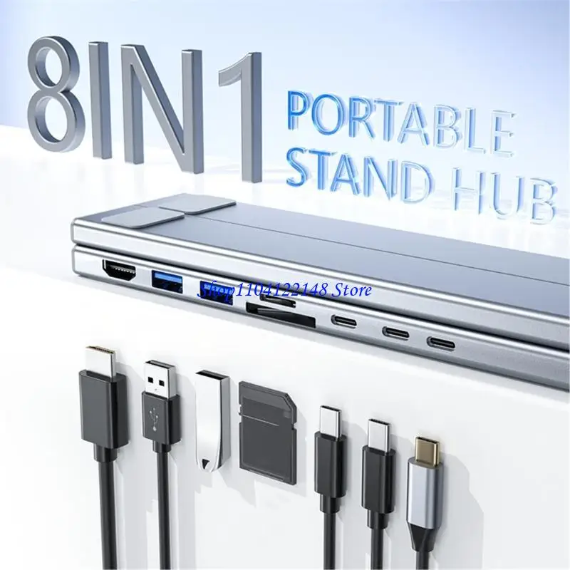 P9FA Type C Hubs Adapter with 4K, USB3.0, and Type C PD100W Charging SDTF Card Reader for Office, School, and Home Use
P9FA Type C Hubs Adapter with 4K, USB3.0, and Type C PD100W Charging SDTF Card Reader for Office, School, and Home Use