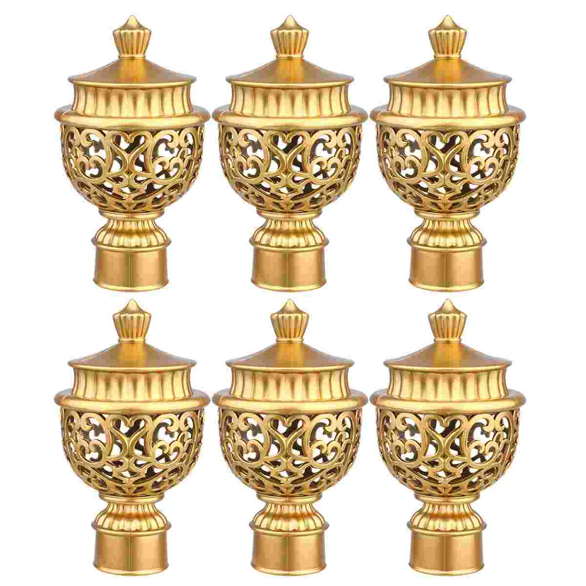 6 PCS Universal Curtain Rod Decorative End Cap Head Plug Vintage Fittings Hollow Finial
6 PCS Universal Curtain Rod Decorative End Cap Head Plug Vintage Fittings Hollow Finial