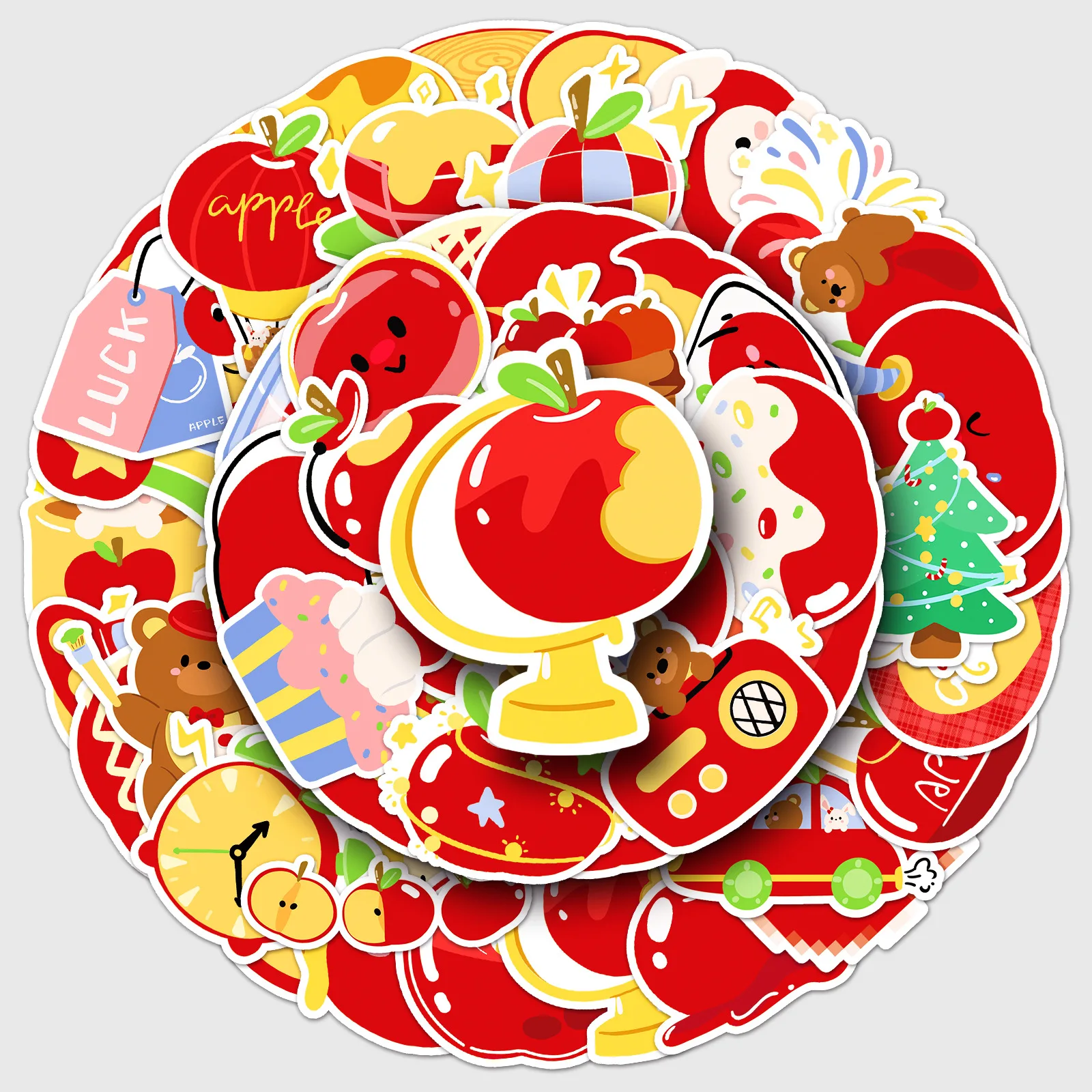 50 original Apple cartoon stickers, cute hand drawn Christmas creative decoration, phone cases, water bottles, and Gooka stickers
50 original Apple cartoon stickers, cute hand drawn Christmas creative decoration, phone cases, water bottles, and Gooka stickers