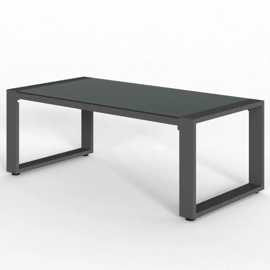 Powder-Coated Aluminum and Glass Lightweight Rectangular Coffee Table - Versatile Use - Gray
Powder-Coated Aluminum and Glass Lightweight Rectangular Coffee Table - Versatile Use - Gray
