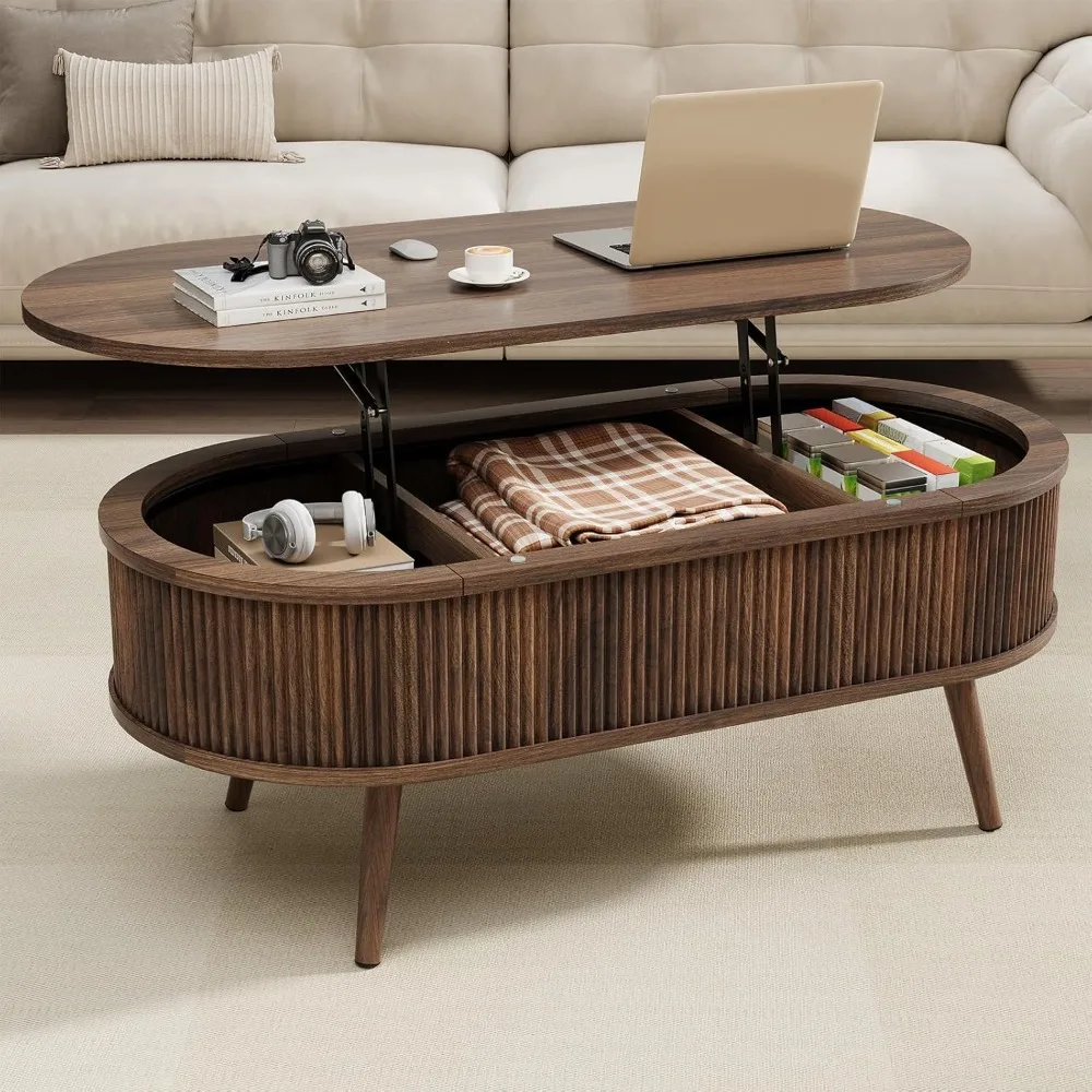 Coffee Table, Fluted Center Table with Lift Top, Modern Dining Table with Storage for Living Room Home Office,
Coffee Table, Fluted Center Table with Lift Top, Modern Dining Table with Storage for Living Room Home Office,