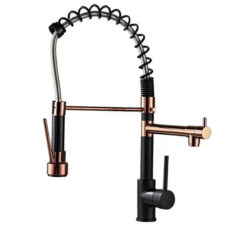 Spring Faucet, Kitchen Hot and Cold Sink, Dishwashing Basin, Rotatable Double Water Outlet Universal Splash-proof Faucet
Spring Faucet, Kitchen Hot and Cold Sink, Dishwashing Basin, Rotatable Double Water Outlet Universal Splash-proof Faucet