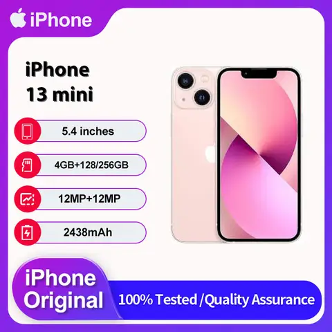 Original Apple iPhone 13 mini 5G Face ID Unlocked Used IOS 15 5.4" 128/256GB ROM 2438mAh Cellphone 12MP Smartphone