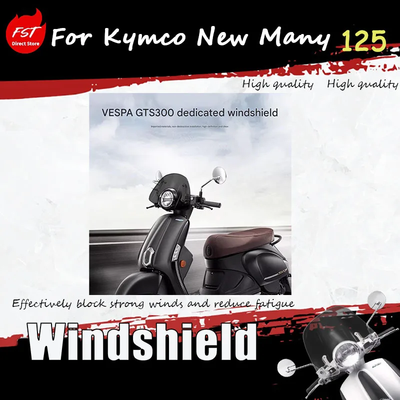 Kymco New Many 125 modified windshield front windscreen front windscreen panel chest guard rain shield
Kymco New Many 125 modified windshield front windscreen front windscreen panel chest guard rain shield