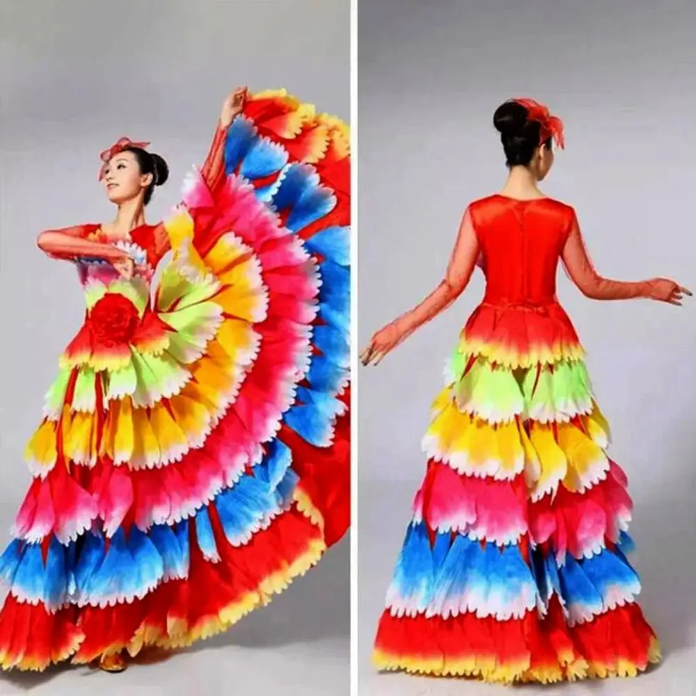 New 180-360 Degree Big Swing Petal Skirt 3 Colors S M L XL Women Opening Dance Long Dress Ethnic Dance Performance
New 180-360 Degree Big Swing Petal Skirt 3 Colors S M L XL Women Opening Dance Long Dress Ethnic Dance Performance