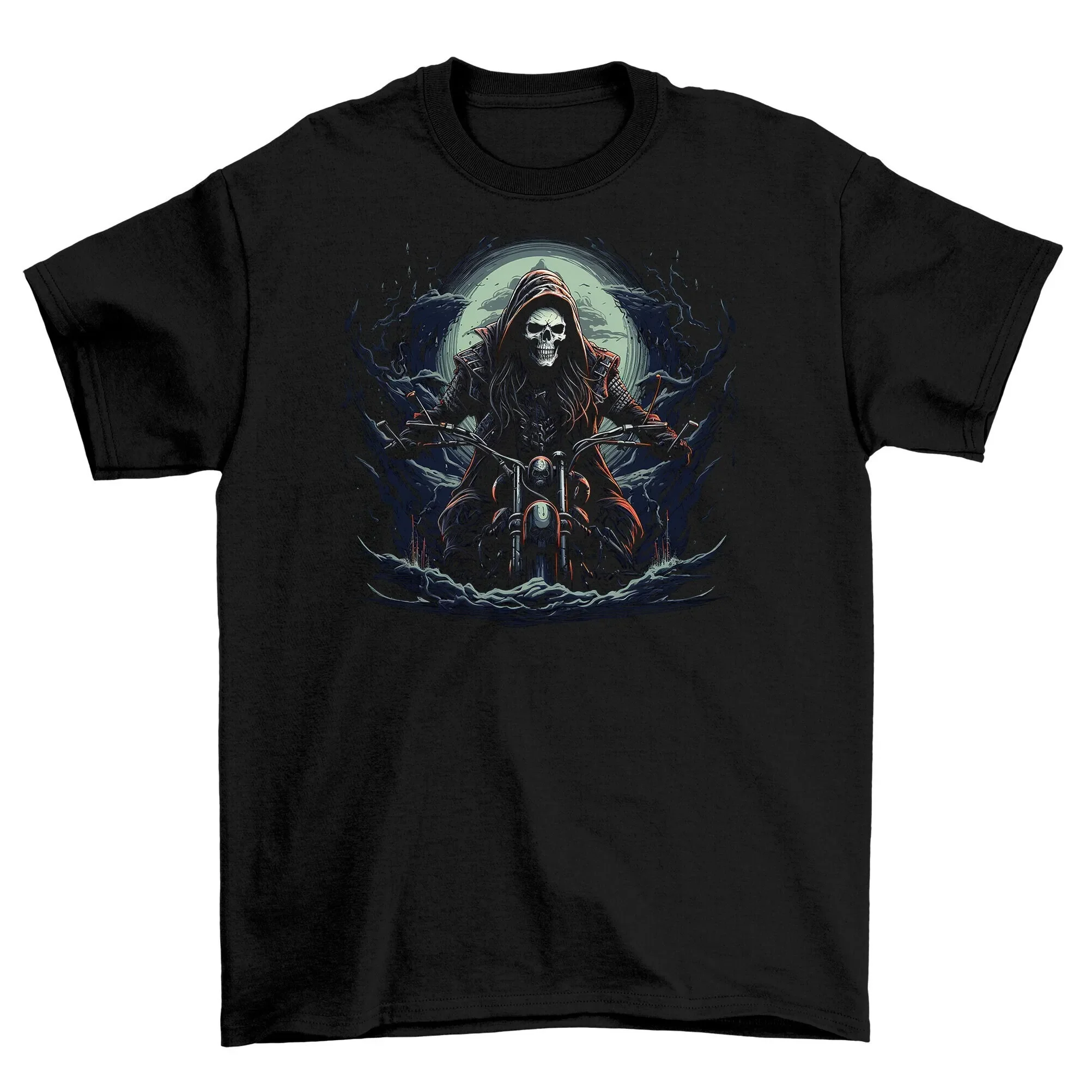 Grim Reaper Skull Moonlight Biker T Shirt Men s Black Cotton Top Mens Goth Fantasy Dark
Grim Reaper Skull Moonlight Biker T Shirt Men s Black Cotton Top Mens Goth Fantasy Dark