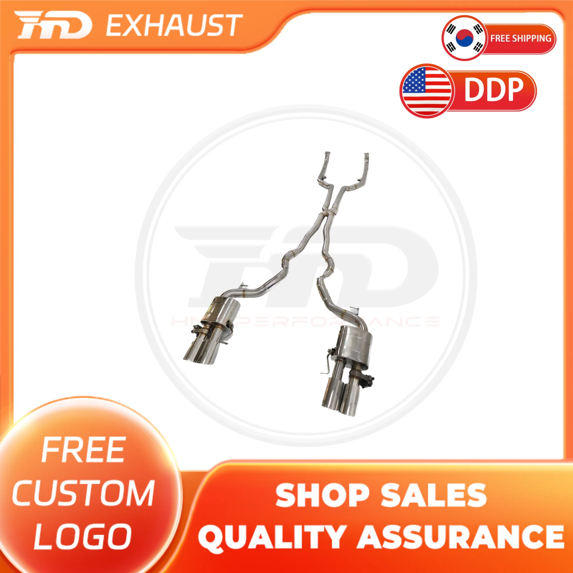 HMD Hot sale Exhaust System Stainless Steel Performance Catback for BMW M5 M6 F10 F06 F12 F13 4.4T 2010-2016 Muffler With Valve
HMD Hot sale Exhaust System Stainless Steel Performance Catback for BMW M5 M6 F10 F06 F12 F13 4.4T 2010-2016 Muffler With Valve