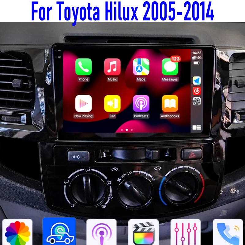 GPS 9'' For Toyota Hilux 2005-2014 Car Radio Carplay Android 15 Head Unit Wireless Navigation Intelligent System 4GB-64GB WIFI
GPS 9'' For Toyota Hilux 2005-2014 Car Radio Carplay Android 15 Head Unit Wireless Navigation Intelligent System 4GB-64GB WIFI