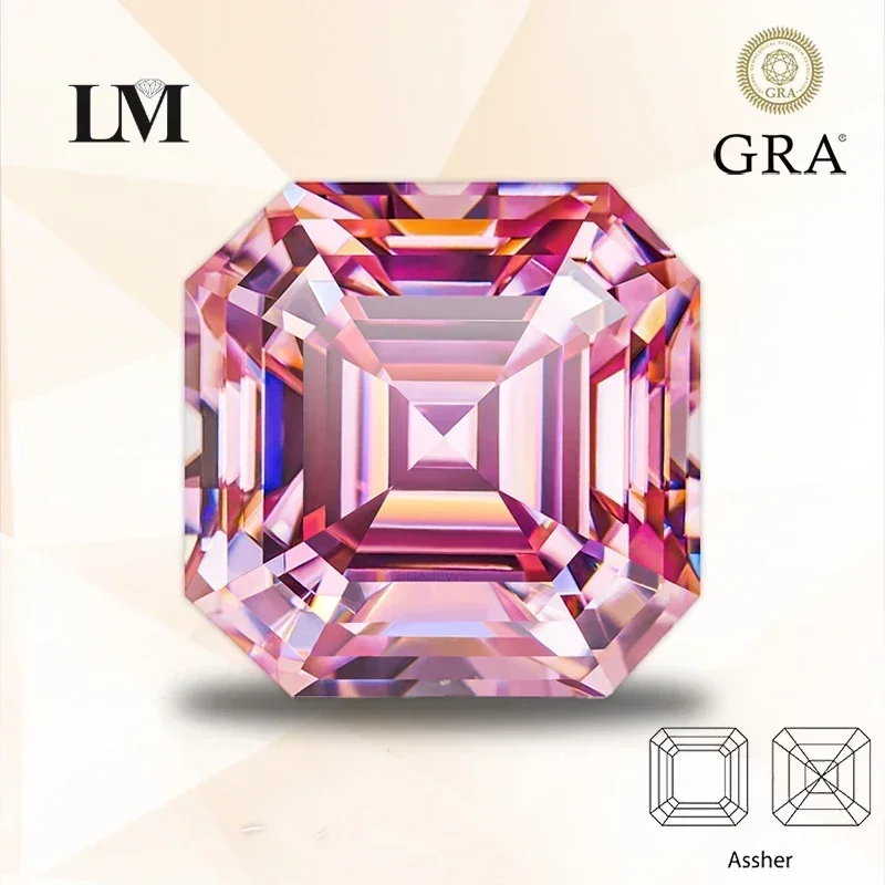 Moissanite Stone Asscher Cut Sakura Pink Color With GRA Certificate Pass Diamond Tester Gemstone Charms Jewelry Making
Moissanite Stone Asscher Cut Sakura Pink Color With GRA Certificate Pass Diamond Tester Gemstone Charms Jewelry Making
