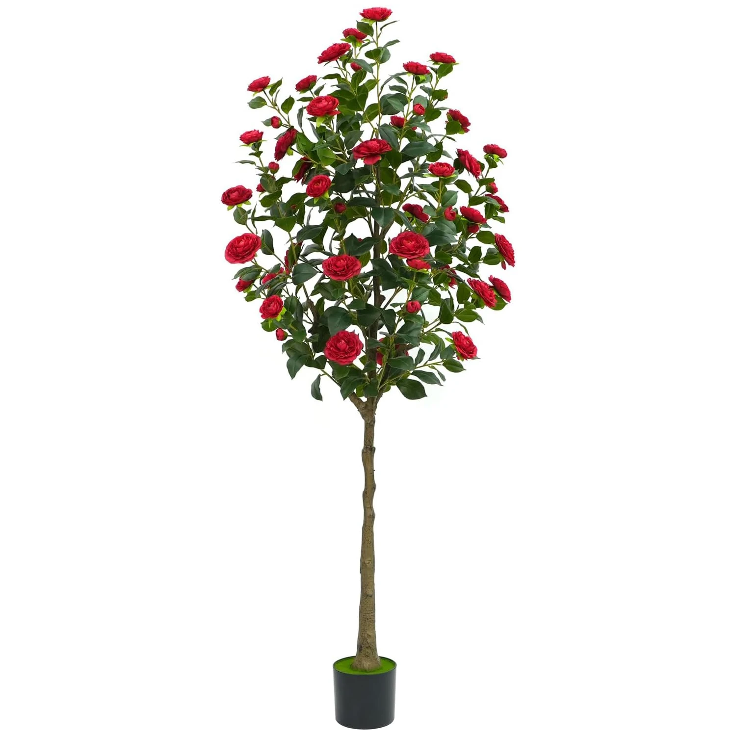 Artificial Camellia Tree 5FT Faux Camellia Plant Fake Potted Flower Tree Realistic Trunk Flowers for Home Wedding Decoration
Artificial Camellia Tree 5FT Faux Camellia Plant Fake Potted Flower Tree Realistic Trunk Flowers for Home Wedding Decoration
