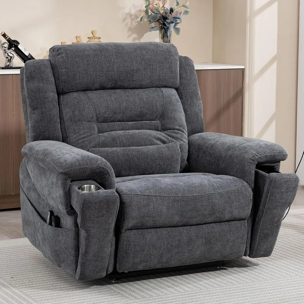 Extra Wide 400lbs Capacity Power Lift Recliner with Heat, Massage, Wireless Charging, USB Ports, Cup Holder, Lumbar Support
Extra Wide 400lbs Capacity Power Lift Recliner with Heat, Massage, Wireless Charging, USB Ports, Cup Holder, Lumbar Support