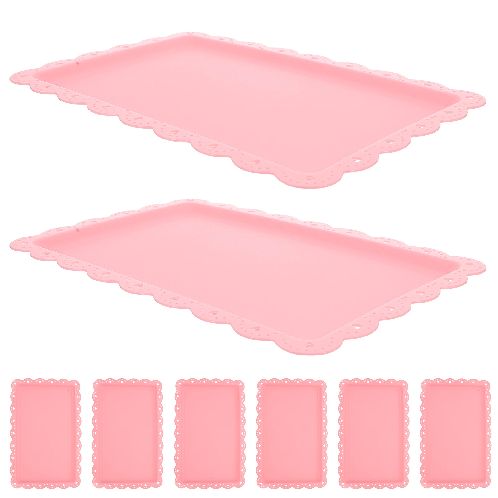 8pcs Decorative Tray Household Coffee Potato Chips Multi Function Fruit Plate Appetizer Serving Pink Stylish Plastic
8pcs Decorative Tray Household Coffee Potato Chips Multi Function Fruit Plate Appetizer Serving Pink Stylish Plastic