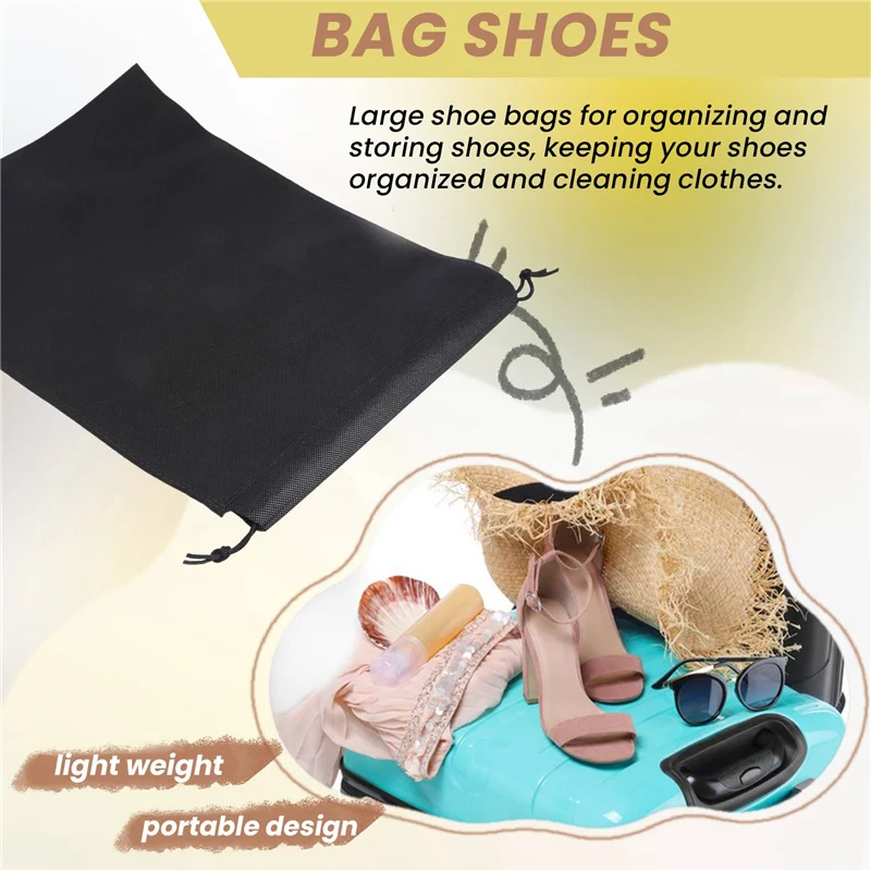 AC76-8 Pcs Shoes Bag, Cover Shoes Black Waterproof Anti-Dust Storage Portable Bags For Travel Sports
AC76-8 Pcs Shoes Bag, Cover Shoes Black Waterproof Anti-Dust Storage Portable Bags For Travel Sports