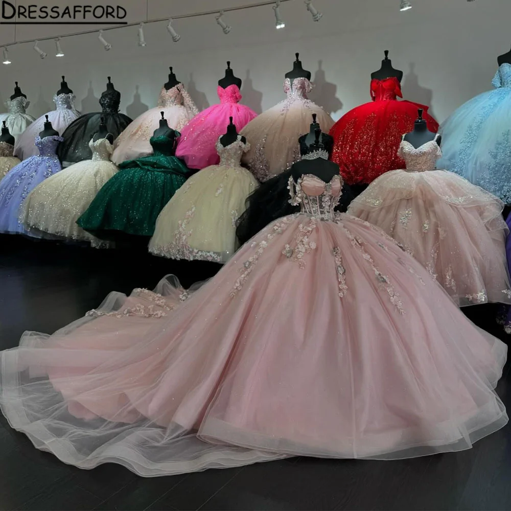 Pink Quinceanera Dress Ball Gown Off Shoulder Lace Applique Flower Beading Tull Birthday Party Prom Sweet 16 Vestidos De 15 Anos
Pink Quinceanera Dress Ball Gown Off Shoulder Lace Applique Flower Beading Tull Birthday Party Prom Sweet 16 Vestidos De 15 Anos
