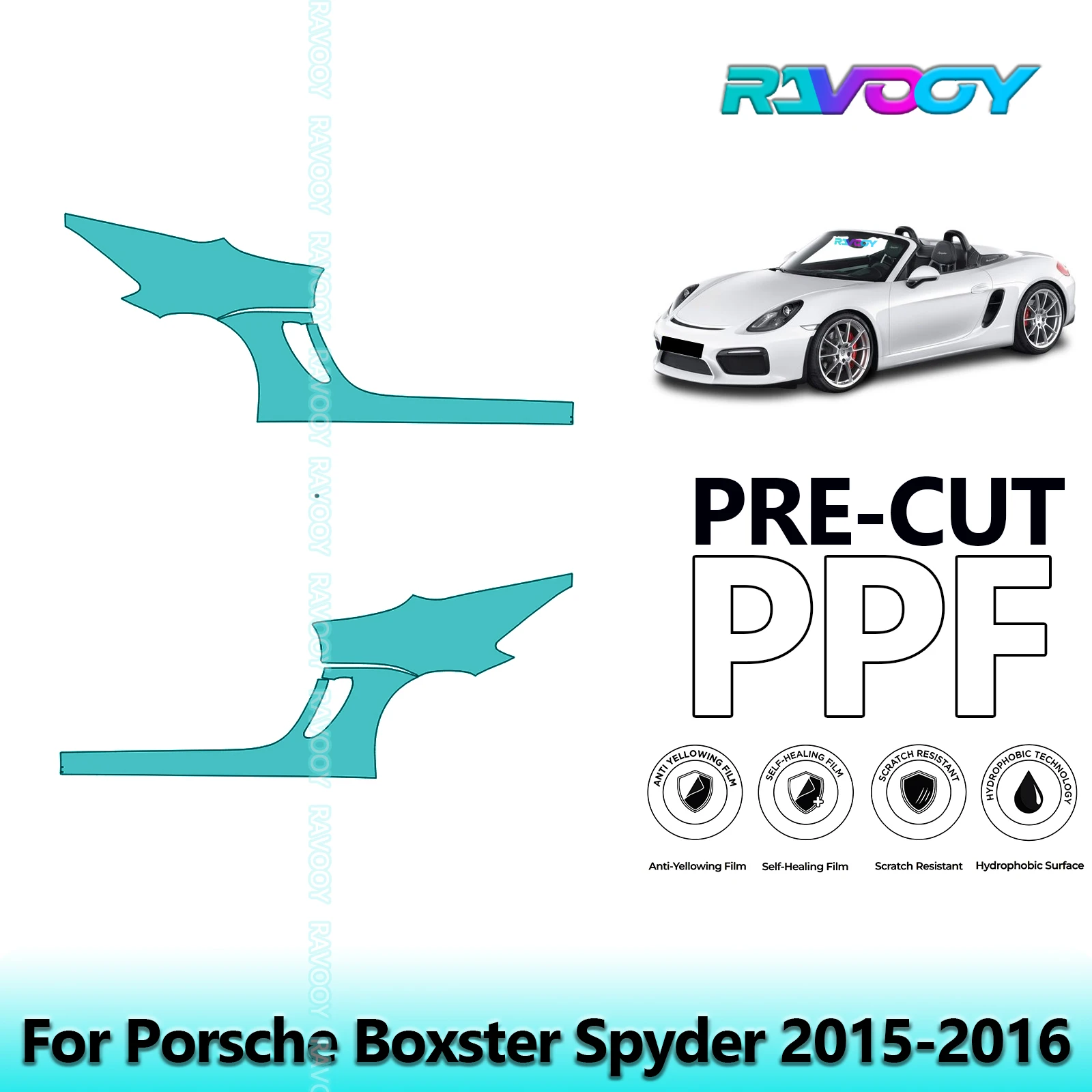 For Porsche Boxster Spyder 2015-2016 8.5mil Clear Matte Pre-Cut PPF Door & A/B Pillar Kit TPU Paint Protection Film Set
For Porsche Boxster Spyder 2015-2016 8.5mil Clear Matte Pre-Cut PPF Door & A/B Pillar Kit TPU Paint Protection Film Set