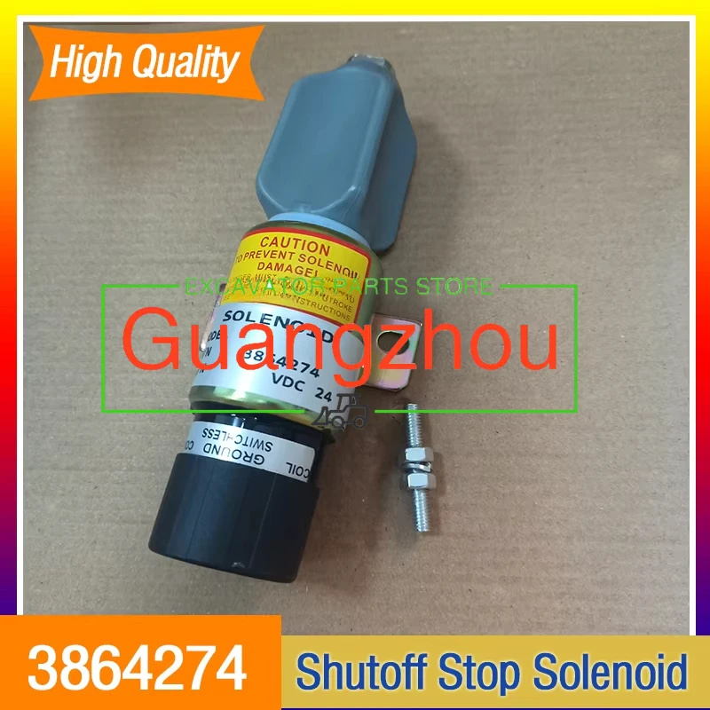 for Cummins 3864274 24V Fit Solenoid Motor High Quality Excavator Fuel Stop Solenoid Valve Excavator Engine Accessories New
for Cummins 3864274 24V Fit Solenoid Motor High Quality Excavator Fuel Stop Solenoid Valve Excavator Engine Accessories New
