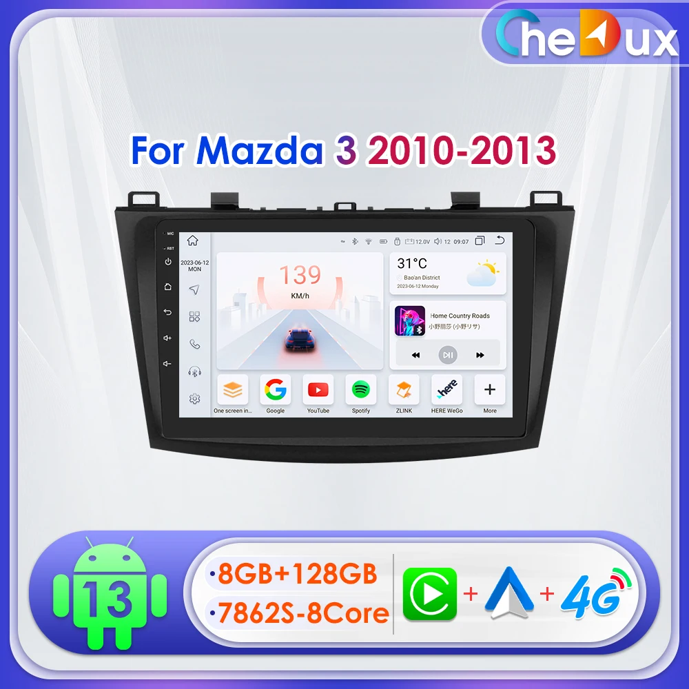 9" Chedux Android Auto Car Radio for Mazda 3 2010 - 2013 UI7862 Multimedia GPS Navigation RDS DSP SWC CarPlay Quad Otca Core
9" Chedux Android Auto Car Radio for Mazda 3 2010 - 2013 UI7862 Multimedia GPS Navigation RDS DSP SWC CarPlay Quad Otca Core
