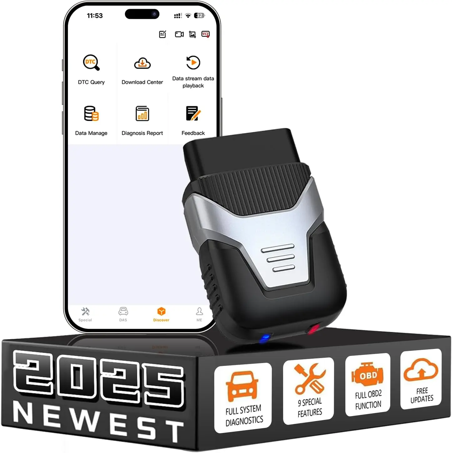 Сканер Z100 Bluetooth OBD2 — диагностическая проверка двигателя, ABS, SRS, коды 7000+ для iPhone и Android, 1996+ транспортных средств
Сканер Z100 Bluetooth OBD2 — диагностическая проверка двигателя, ABS, SRS, коды 7000+ для iPhone и Android, 1996+ транспортных средств
