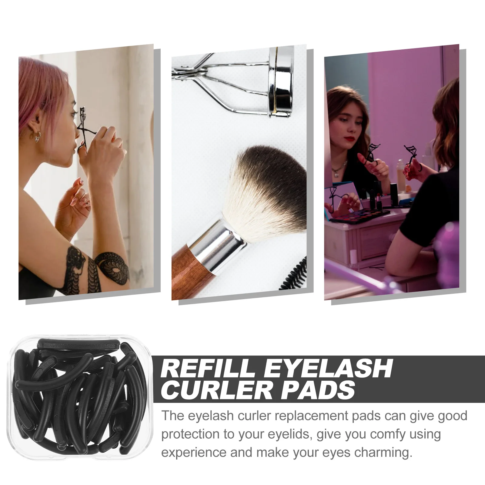 31pcs Eyelash Refill Black Silicone Replacement For Lash Curling Tool Eyelash Curler Silicone Pads Lash Curler Replacement Pads
31pcs Eyelash Refill Black Silicone Replacement For Lash Curling Tool Eyelash Curler Silicone Pads Lash Curler Replacement Pads