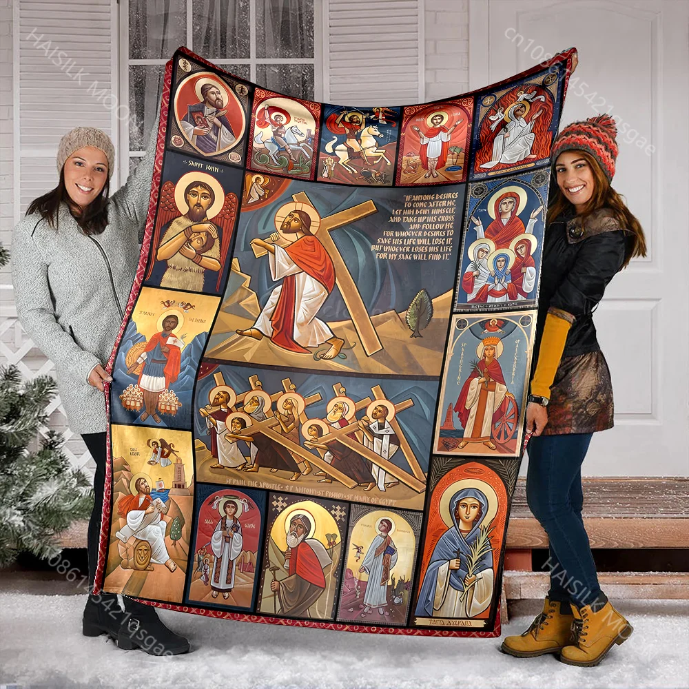 1PC Religious figures with cross scenes print blanket Prayer blankets for believers suitable for home sofa camping travel car
1PC Religious figures with cross scenes print blanket Prayer blankets for believers suitable for home sofa camping travel car