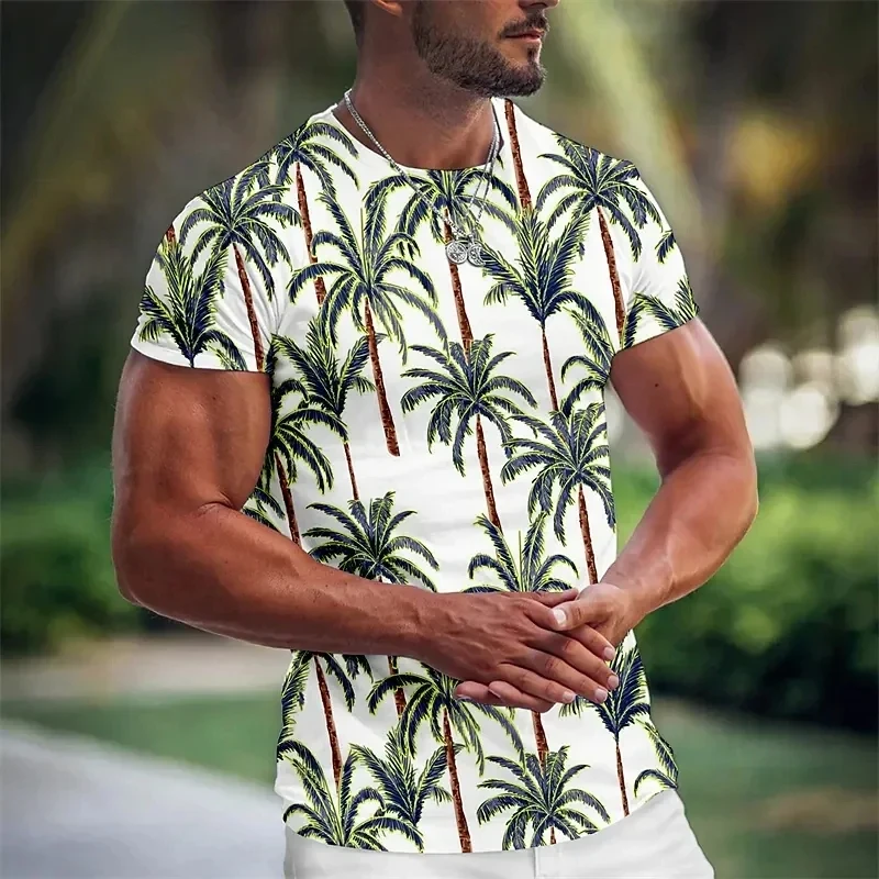 Casual Coconut Tree Print T-Shirt Summer Streetwear Loose Short Sleeve T Shirts Hawaiian Beach Vacation Fashion Trend Men Top
Casual Coconut Tree Print T-Shirt Summer Streetwear Loose Short Sleeve T Shirts Hawaiian Beach Vacation Fashion Trend Men Top