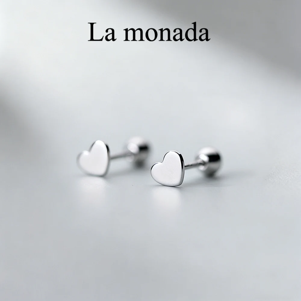 925 Sterling Silver Heart Stud Earrings for Women Minimalist Fashion Jewelry Screw Back Earrings Fine Silver Jewelry La Monada
925 Sterling Silver Heart Stud Earrings for Women Minimalist Fashion Jewelry Screw Back Earrings Fine Silver Jewelry La Monada