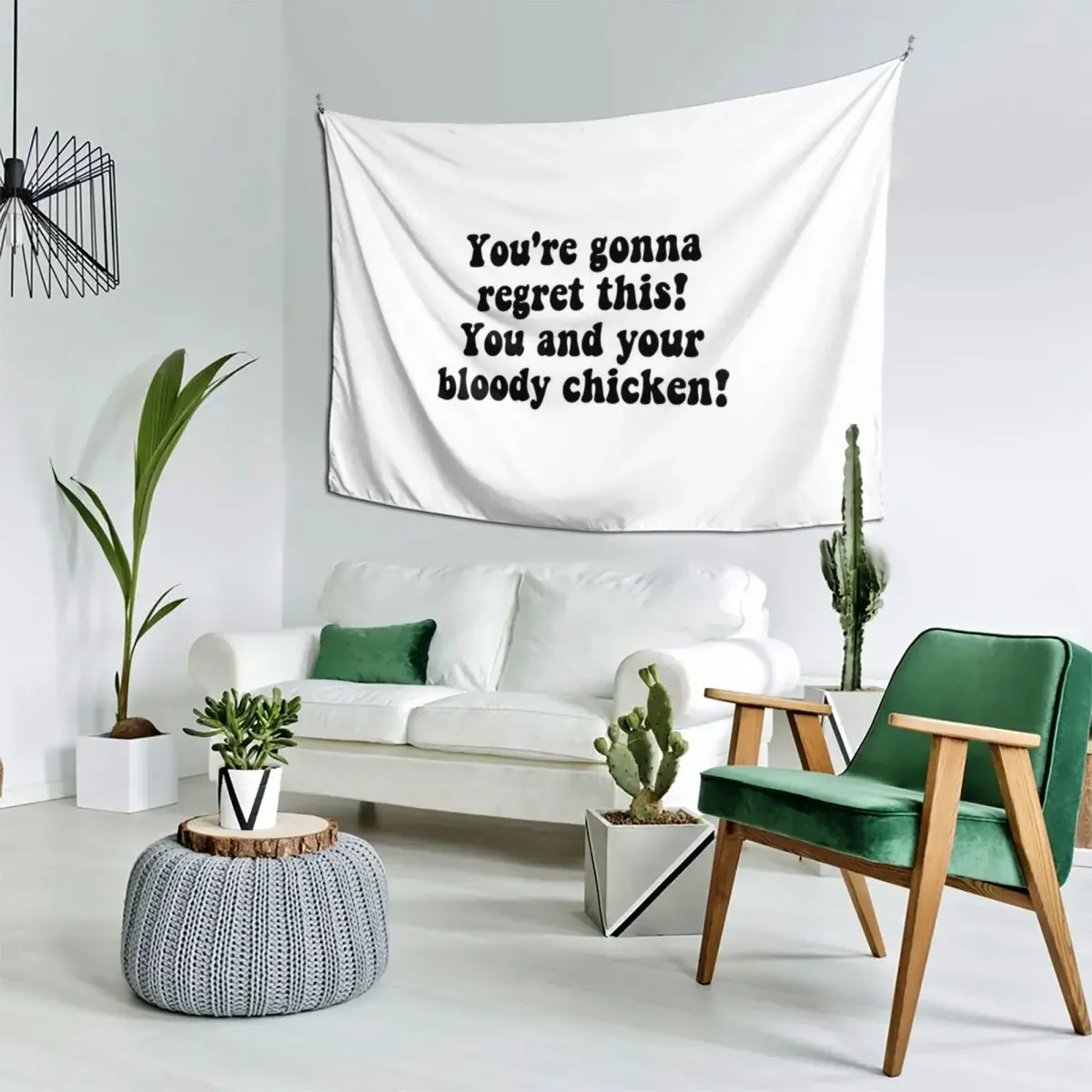 You're gonna regret this! You and your bloody chiken! Tapestry House Decorations Room Decor Tapestry
You're gonna regret this! You and your bloody chiken! Tapestry House Decorations Room Decor Tapestry