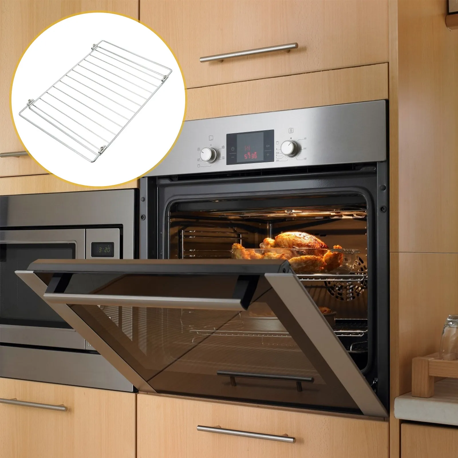 Heavy Duty Stainless Steel Electric Oven Grill Mesh Rack Bbq Grill Net for Baking Roasting Grilling Cooling Non Stick Surface
Heavy Duty Stainless Steel Electric Oven Grill Mesh Rack Bbq Grill Net for Baking Roasting Grilling Cooling Non Stick Surface