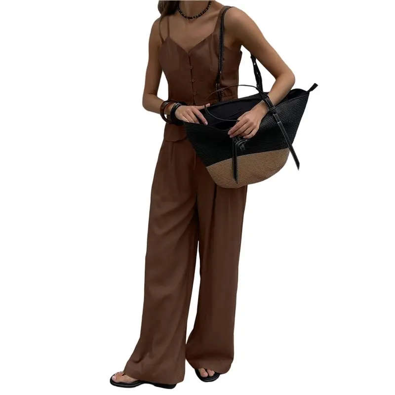 CYL-Women's Linen 2 Piece Outfit With V-Neck Vest Waistcoat And Wide Leg Pants For Various Occasions
CYL-Women's Linen 2 Piece Outfit With V-Neck Vest Waistcoat And Wide Leg Pants For Various Occasions
