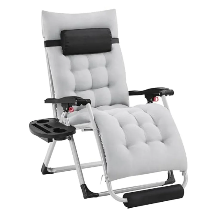 Zero Gravity Chair, Folding Reclining Lounge Recliner with Removable Pad and Headrest and Side Cup Holder Tray for Indoor and O
Zero Gravity Chair, Folding Reclining Lounge Recliner with Removable Pad and Headrest and Side Cup Holder Tray for Indoor and O
