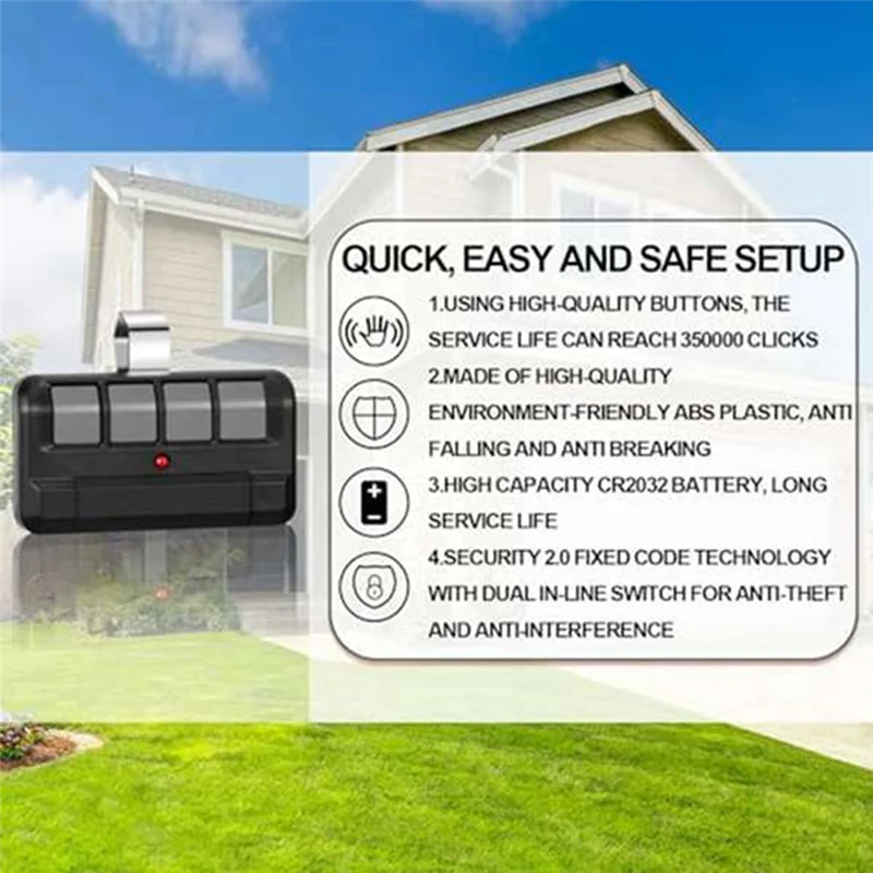 CJSD-3Pcs 894LT Door Opener Remote Four Button Door Opener Remote For 972LM/974LM/372LM/374LM,Clone 811LM,61LM Or 361LM
CJSD-3Pcs 894LT Door Opener Remote Four Button Door Opener Remote For 972LM/974LM/372LM/374LM,Clone 811LM,61LM Or 361LM