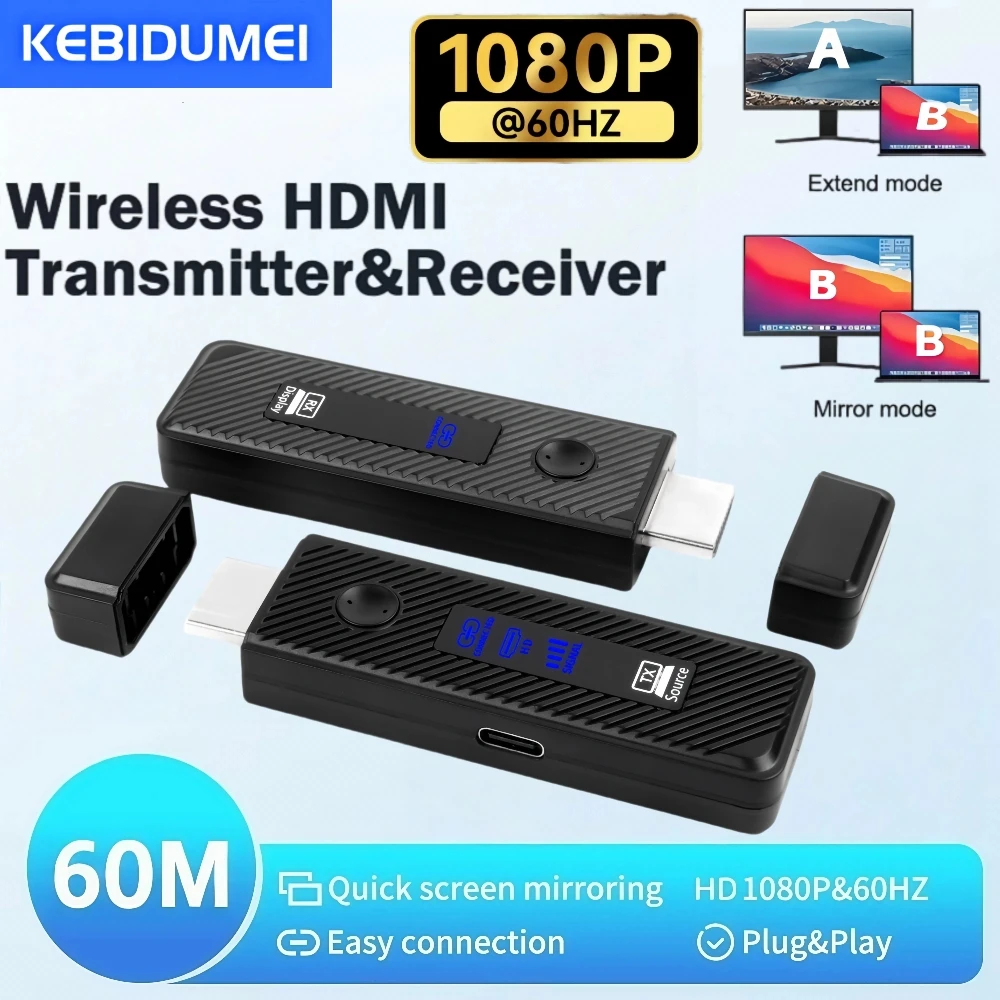 5G 60M беспроводной HDMI-передатчик приемник экран для встреч совместимость видео аудио адаптер дисплея для ноутбука ТВ проектор монитор
5G 60M беспроводной HDMI-передатчик приемник экран для встреч совместимость видео аудио адаптер дисплея для ноутбука ТВ проектор монитор