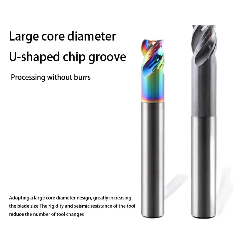 Short blade U-shaped groove strong alloy milling cutter with rainbow coating aluminum tungsten steel milling cutter 1-16MM
Short blade U-shaped groove strong alloy milling cutter with rainbow coating aluminum tungsten steel milling cutter 1-16MM