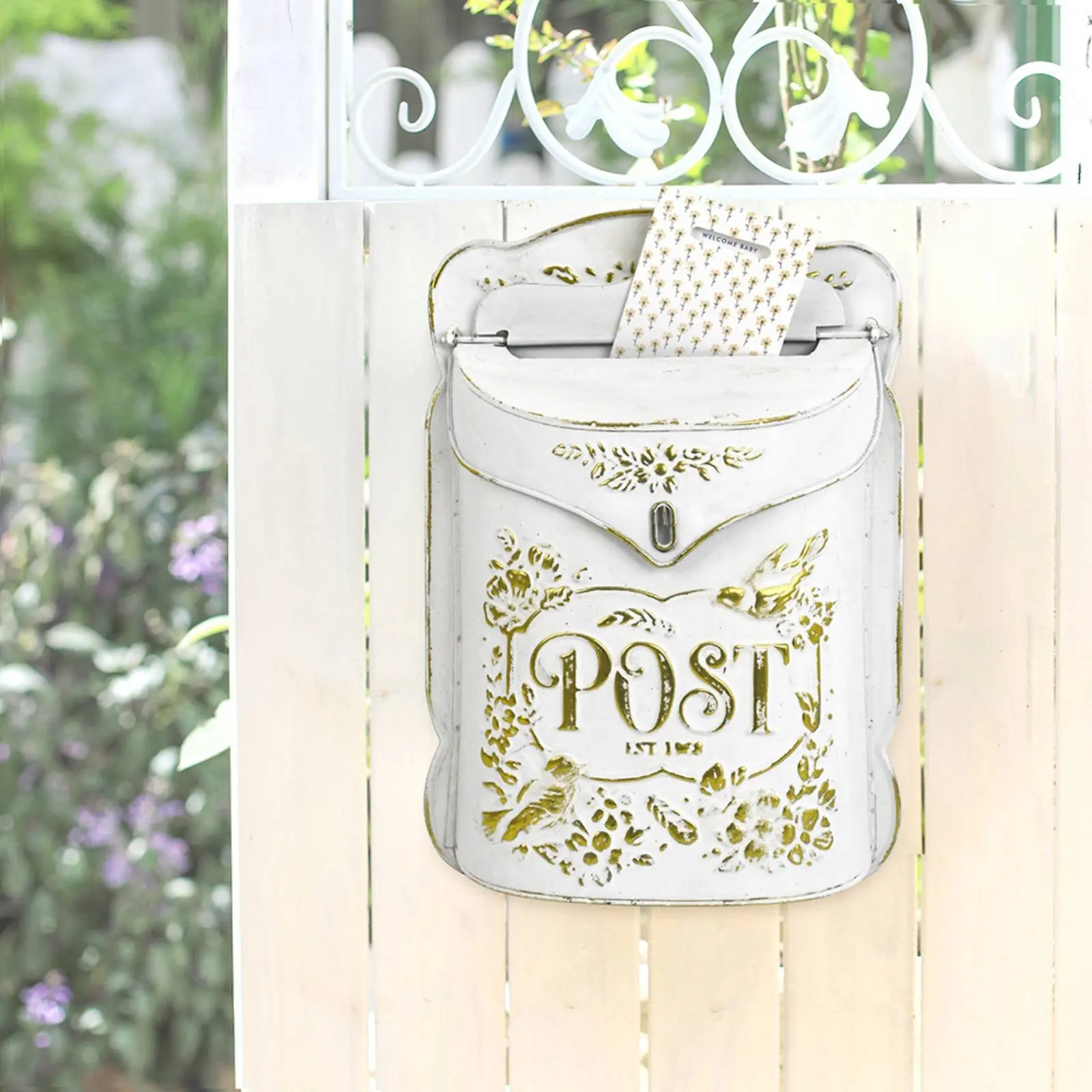European Design Letterbox Decorative Vintage Wall Mailbox Wall-Mounted Mailbox Distressed Finish Shabby Chic Mail Container
European Design Letterbox Decorative Vintage Wall Mailbox Wall-Mounted Mailbox Distressed Finish Shabby Chic Mail Container