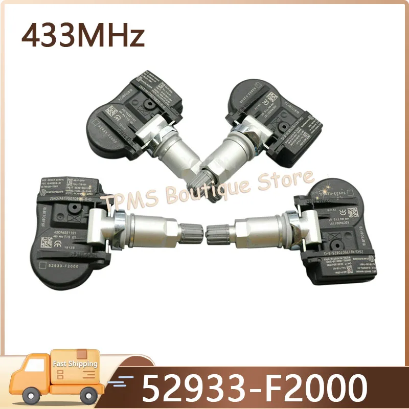 52933-F2000 Датчик TPMS Система контроля давления в шинах 4 шт. 433 МГц для Hyundai Kona Santa Fe XL Elantra
52933-F2000 Датчик TPMS Система контроля давления в шинах 4 шт. 433 МГц для Hyundai Kona Santa Fe XL Elantra