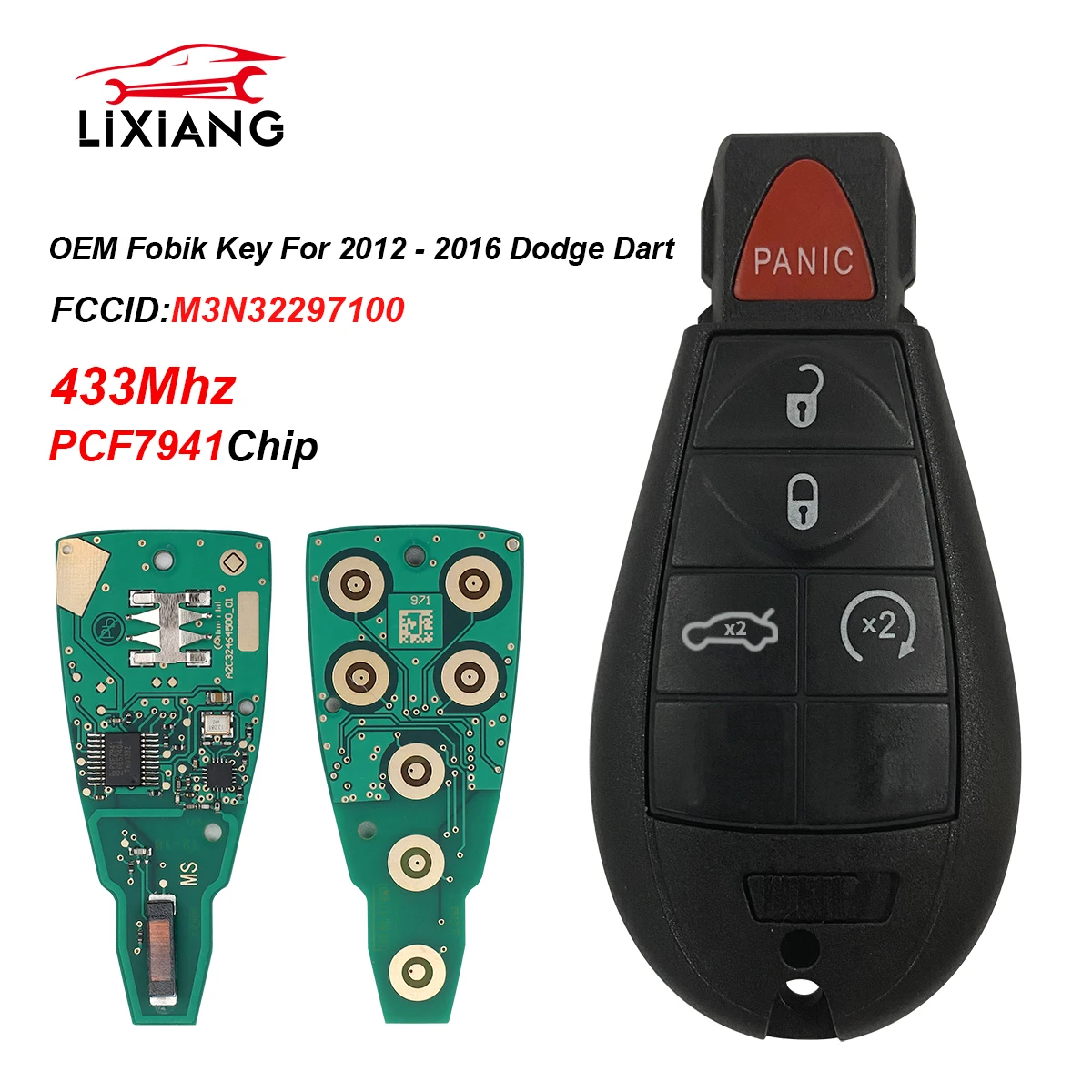 2 шт./партия LIXIANG смарт-Брелок дистанционного ключа M3N32297100 433 МГц ID46 PCF7941 чип для Dodge Dart 2012 + брелок для автомобильного ключа 56046773AA
2 шт./партия LIXIANG смарт-Брелок дистанционного ключа M3N32297100 433 МГц ID46 PCF7941 чип для Dodge Dart 2012 + брелок для автомобильного ключа 56046773AA