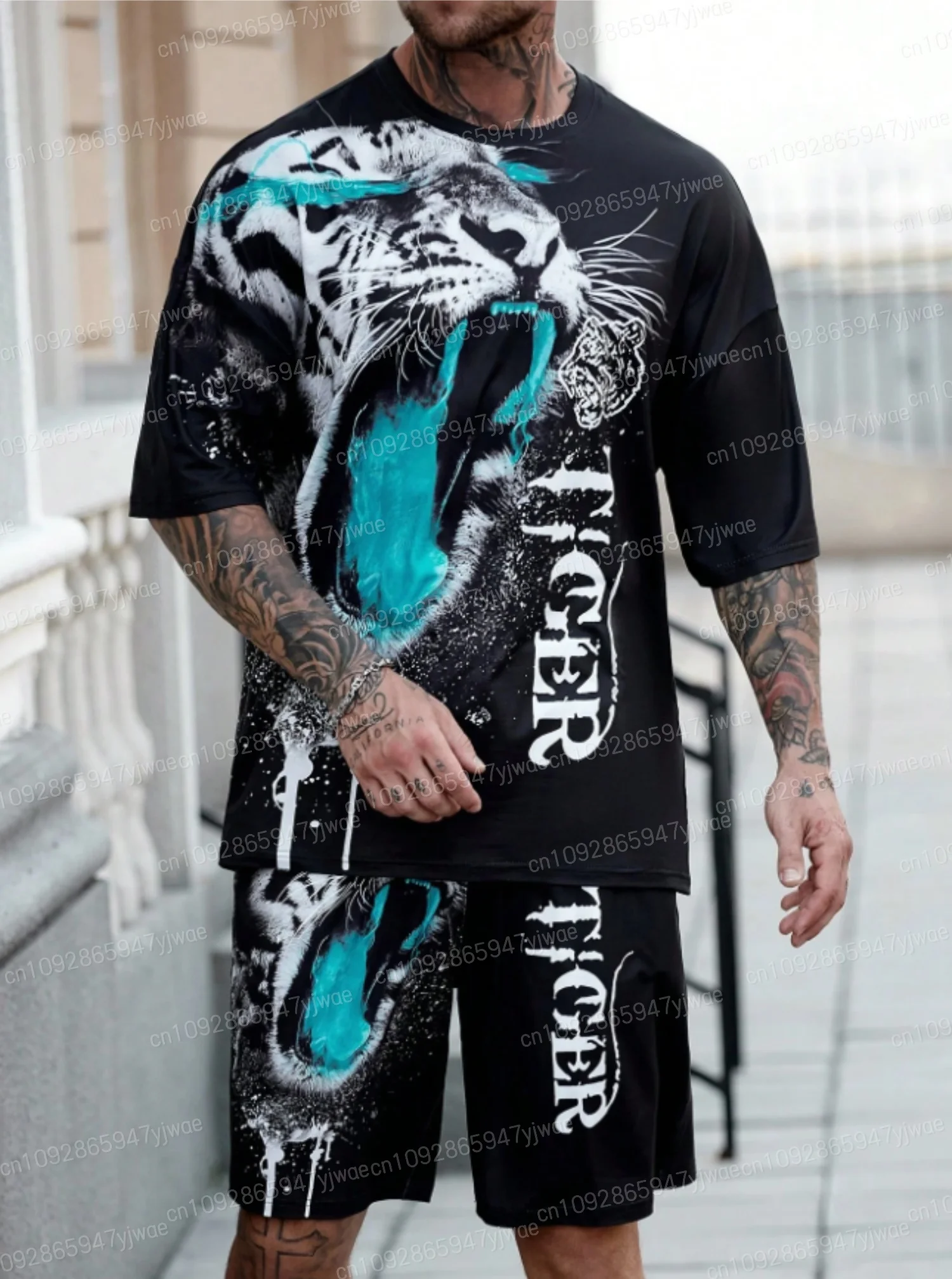 2025 Men's The Tiger Print Short Sleeve T-Shirt & Shorts Set Round Neck Jogging Short Sleeved T-Shirt Shorts tracksuit Set
2025 Men's The Tiger Print Short Sleeve T-Shirt & Shorts Set Round Neck Jogging Short Sleeved T-Shirt Shorts tracksuit Set