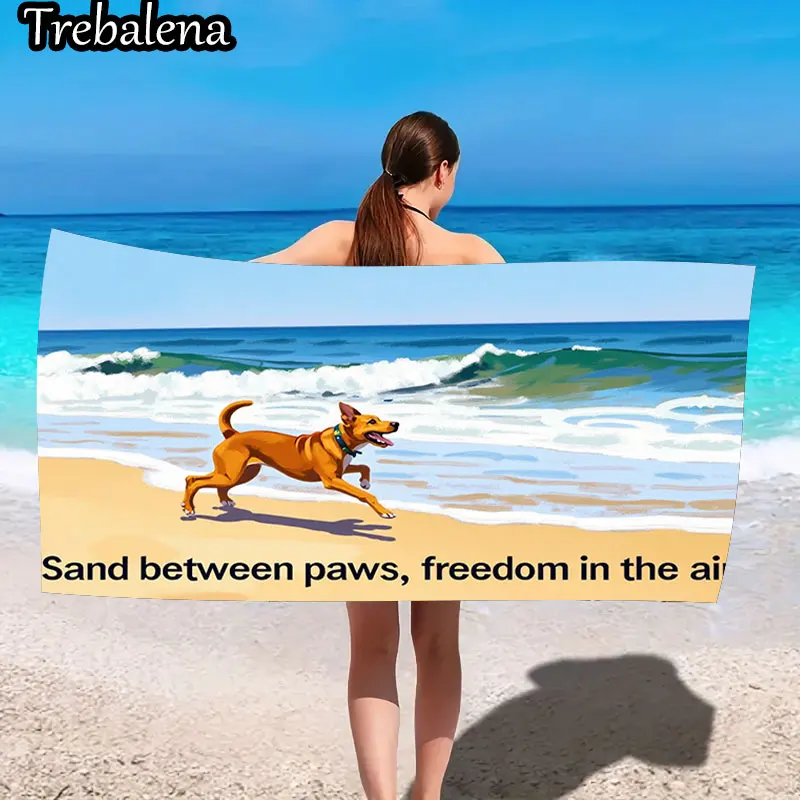 Ультрамягкое пляжное полотенце 30*60 дюймов с песком с принтом собаки Beach Freedom между лапами
Ультрамягкое пляжное полотенце 30*60 дюймов с песком с принтом собаки Beach Freedom между лапами