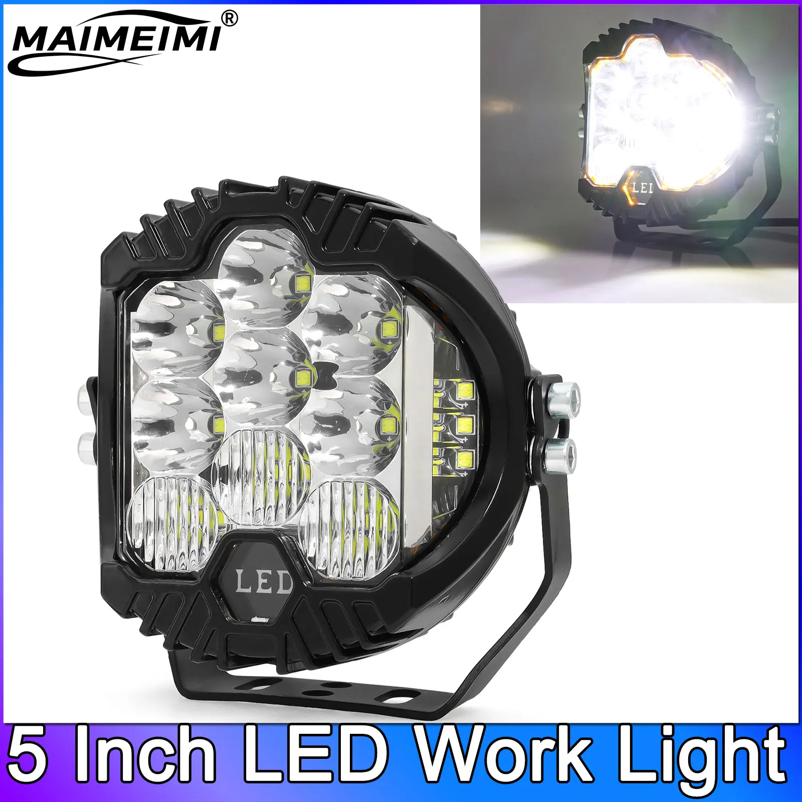5 Inch LED Work Light Spotlights White with Amber DRL Vehicle For Truck SUV 4WD ATV Driving Lamp Headlamp Motorcycle Fog Light
5 Inch LED Work Light Spotlights White with Amber DRL Vehicle For Truck SUV 4WD ATV Driving Lamp Headlamp Motorcycle Fog Light