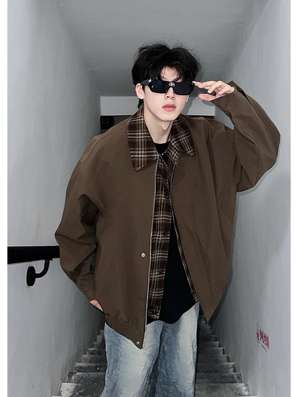 Browan Faux Two-Piece Jaet Men's Spring Autumn American High Street Loose irt Collar Premium Feel Leather Jaet
Browan Faux Two-Piece Jaet Men's Spring Autumn American High Street Loose irt Collar Premium Feel Leather Jaet